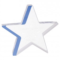 Star Acrylic with Blue Accent